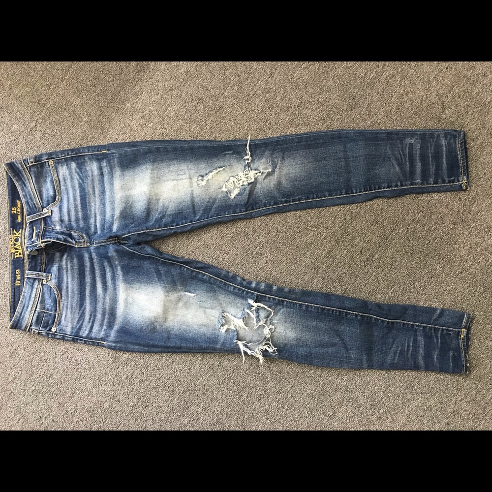 BKE Black Denim Jeans Size 25 Ankle Skinny